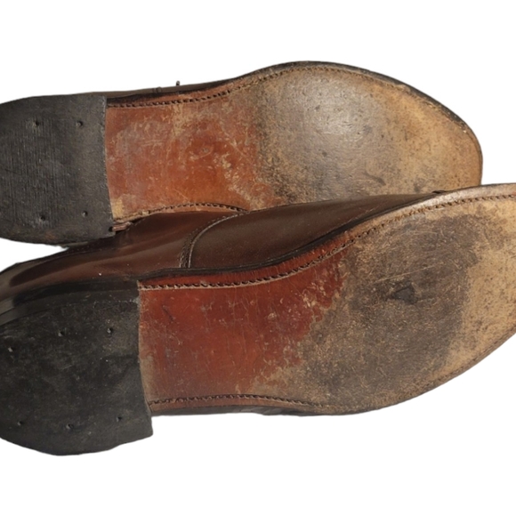 Vintage 60’s STACY ADAMS brown Leather Toe Cap Detail Oxfords Mens Size 9.5 E/ B main image 7